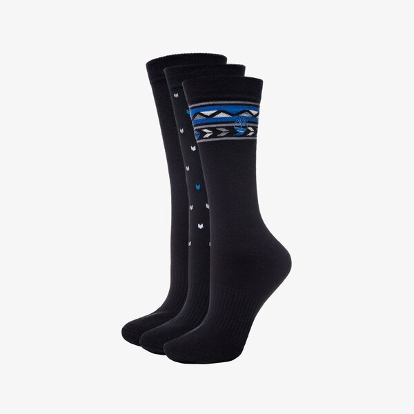 Męskie skarpetki TIMBERLAND SKARPETY 3PK GEO STRIPE CREW a1eil001 kolor czarny