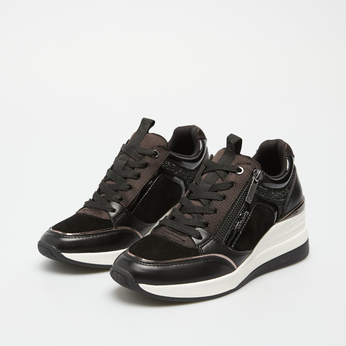 Damskie sneakersy (buty) TAMARIS BLACK COMB SNEAKER  12370341001 kolor czarny