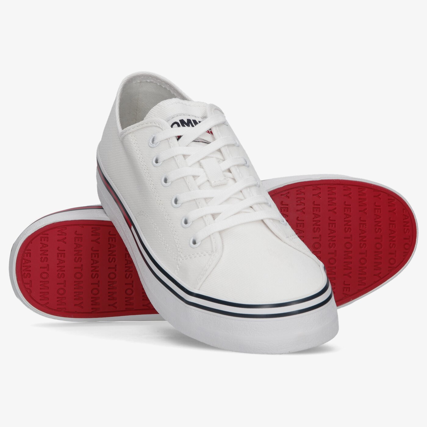 Męskie trampki TOMMY HILFIGER TOMMY JEANS ESSENTIAL LOW CUT em0em00962ybr kolor biały