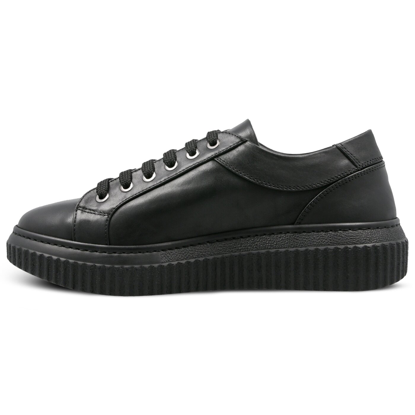 Damskie sneakersy (buty) KARL LAGERFELD KREEPER LO SIGNIA LACE LTHR kl42305000 kolor czarny