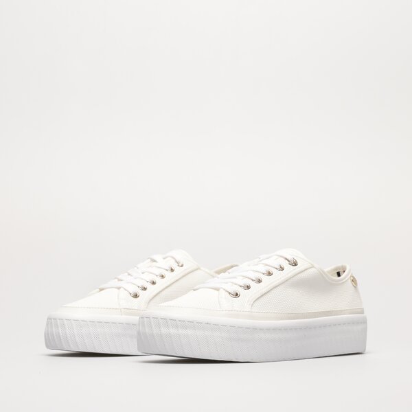 Damskie sneakersy (buty) TOMMY HILFIGER PLATFORM VULCANIZED SNEAKER fw0fw07156ybl kolor biały