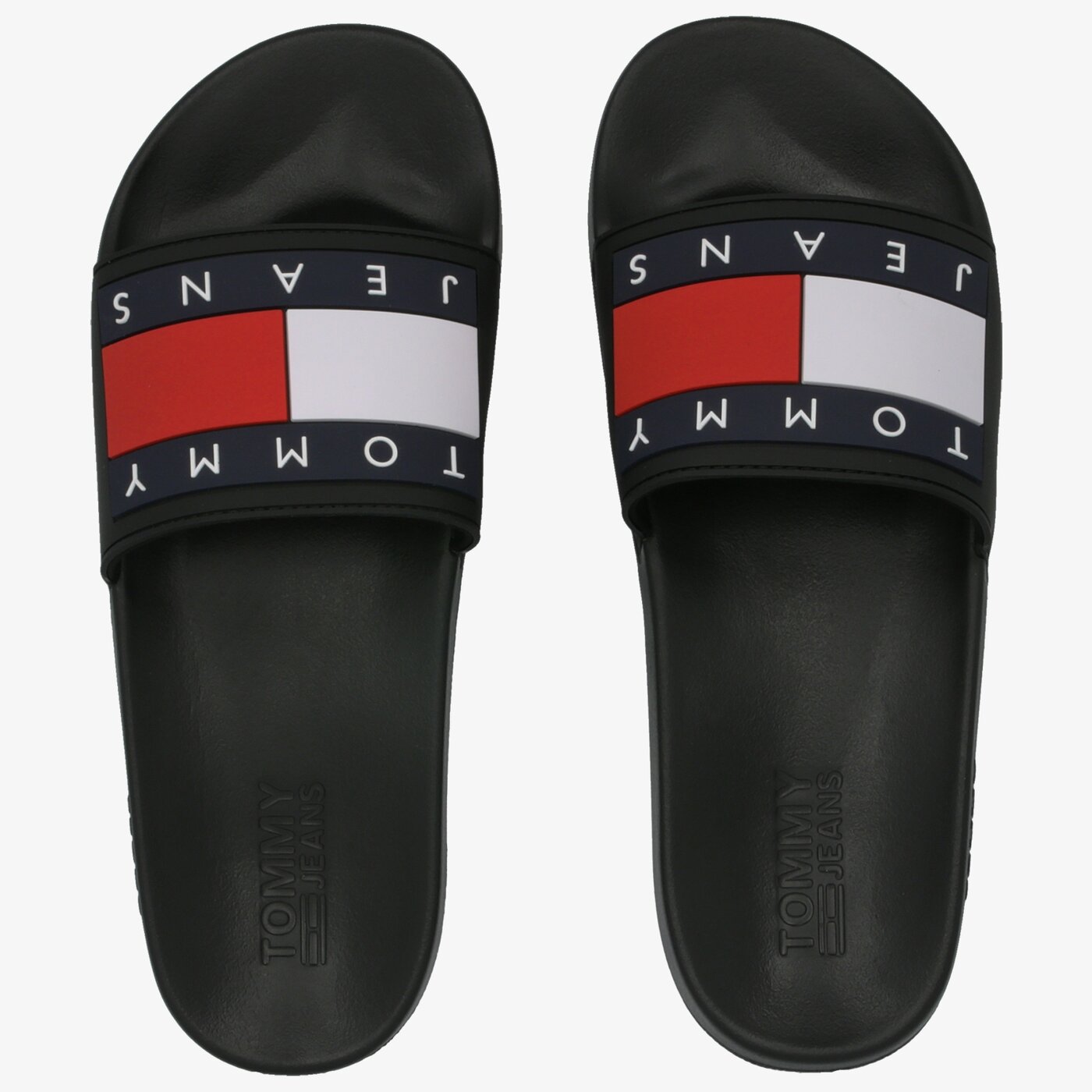 Męskie klapki TOMMY HILFIGER TOMMY JEANS FLAG POOL SLIDE em0em00284bds kolor czarny