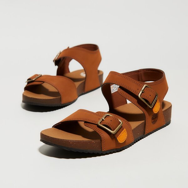 Dziecięce sandały / klapki TIMBERLAND CASTLE ISLAND 2 STRAP tb0a4339f131 kolor brązowy