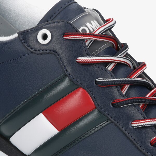 Męskie sneakersy (buty) TOMMY HILFIGER LEATHER LIFESTYLE SNEAKER em0em00349cey kolor granatowy