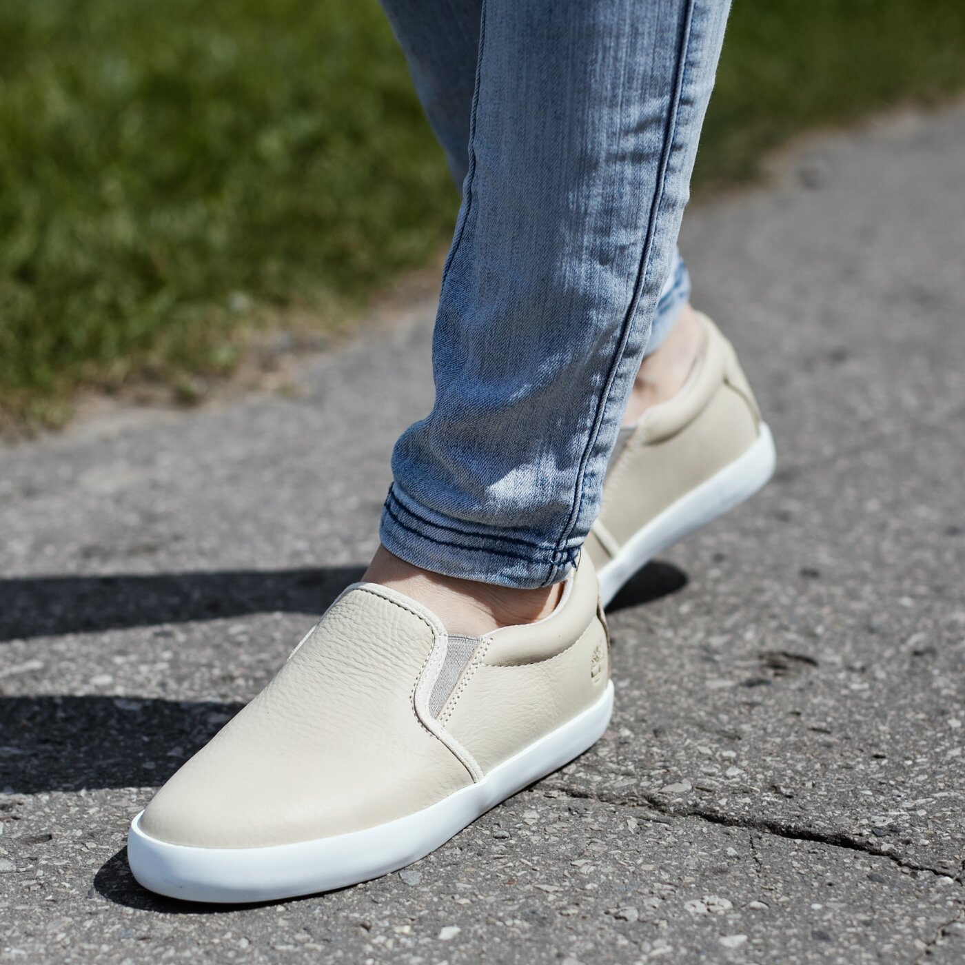 Damskie espadryle TIMBERLAND BRATTLEBORO LEATHER a18su kolor beżowy