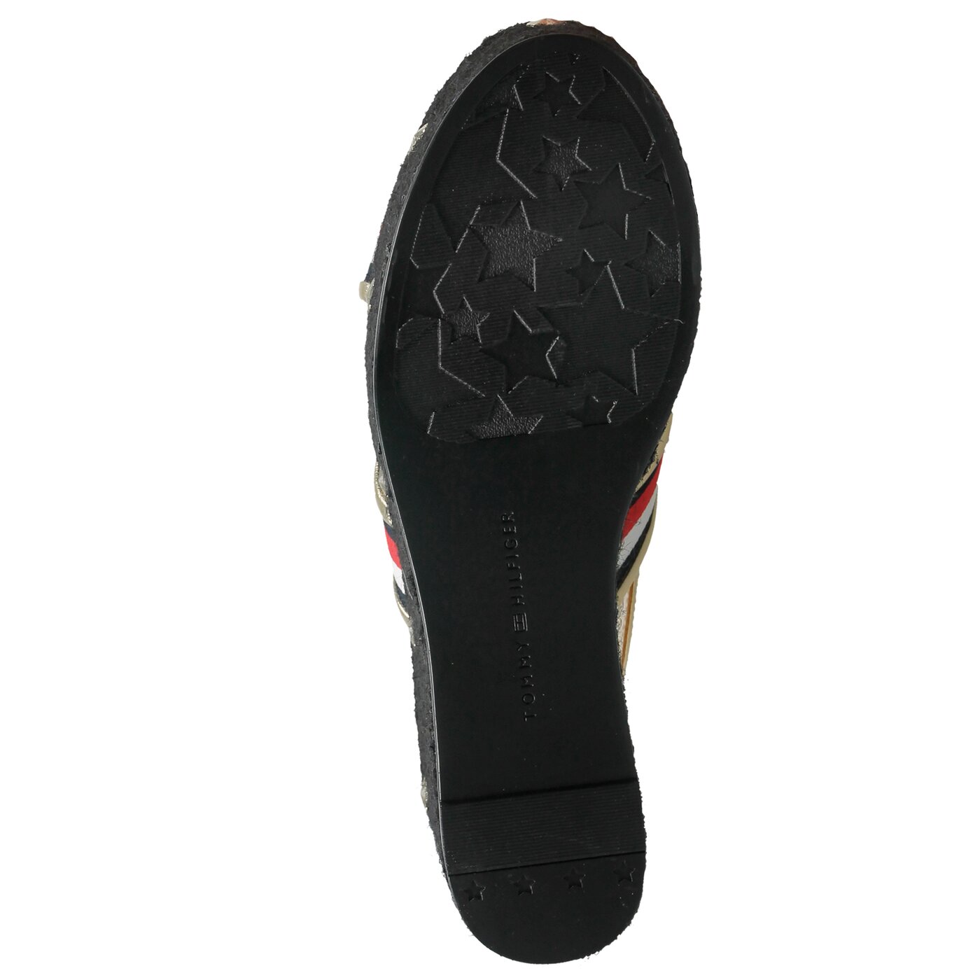 Damskie sandały TOMMY HILFIGER CORPORATE RIBBON FLATFORM SANDAL fw0fw02527020 kolor złoty