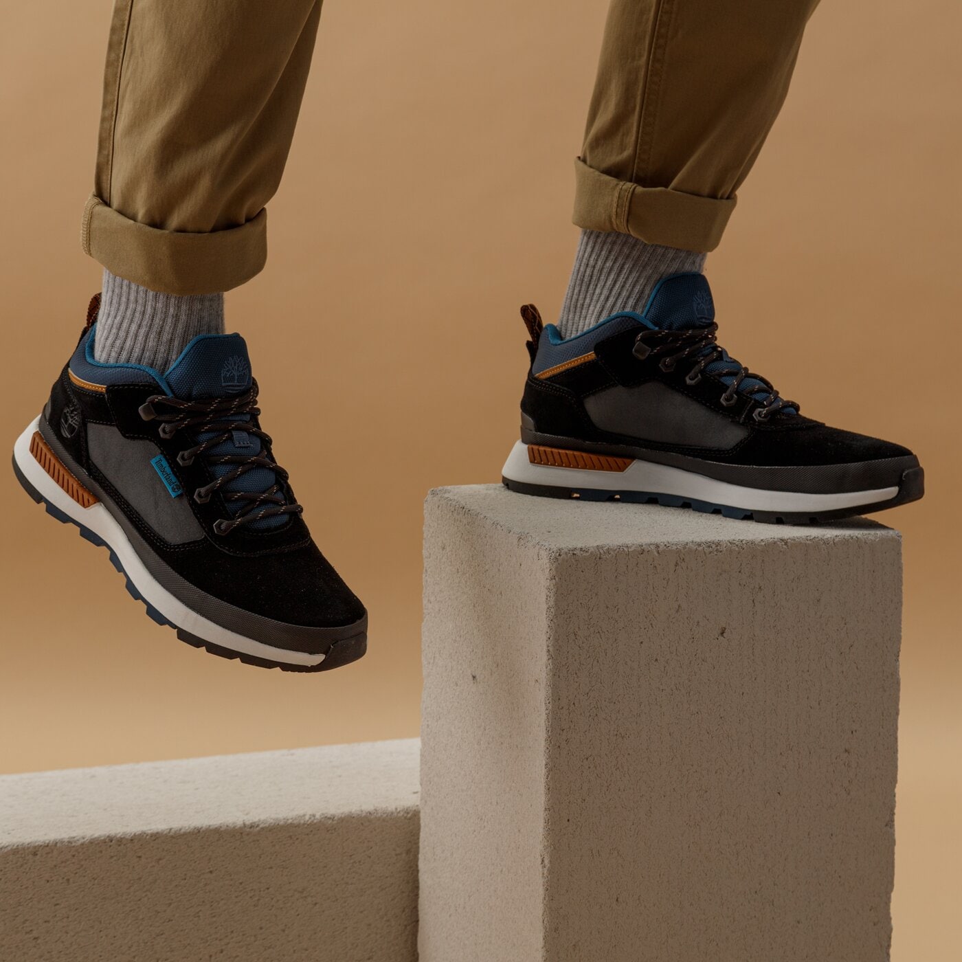 Męskie buty outdoor (trekkingowe) TIMBERLAND FIELD TREKKER LOW tb0a2des0151 kolor czarny