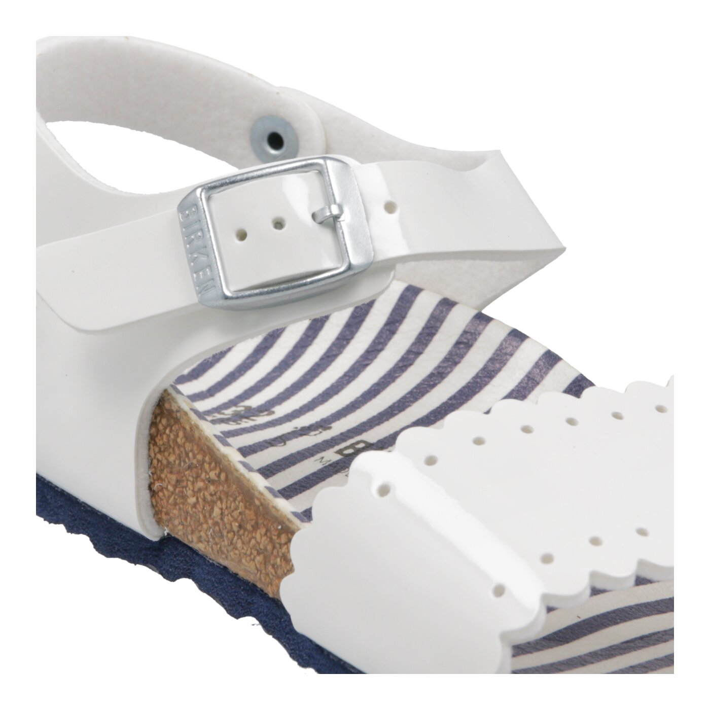Dziecięce sandały / klapki BIRKENSTOCK MILA NAUTICAL STRIPES WHITE  1013522 kolor biały
