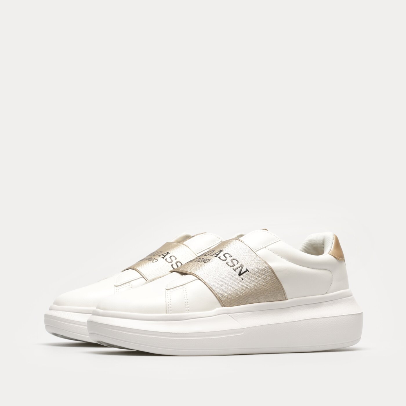 Dziecięce sneakersy (buty) U.S. POLO ASSN. HELIS helis016jwhigol01 kolor biały