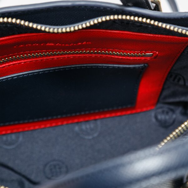 Damska torebka TOMMY HILFIGER TOREBKA HONEY SMALL TOTE aw0aw08805cjm kolor granatowy