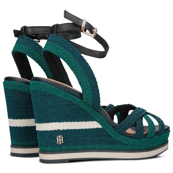 Damskie sandały TOMMY HILFIGER WEDGE SANDAL SPORTY OUTSOLE fw0fw02251403 kolor granatowy