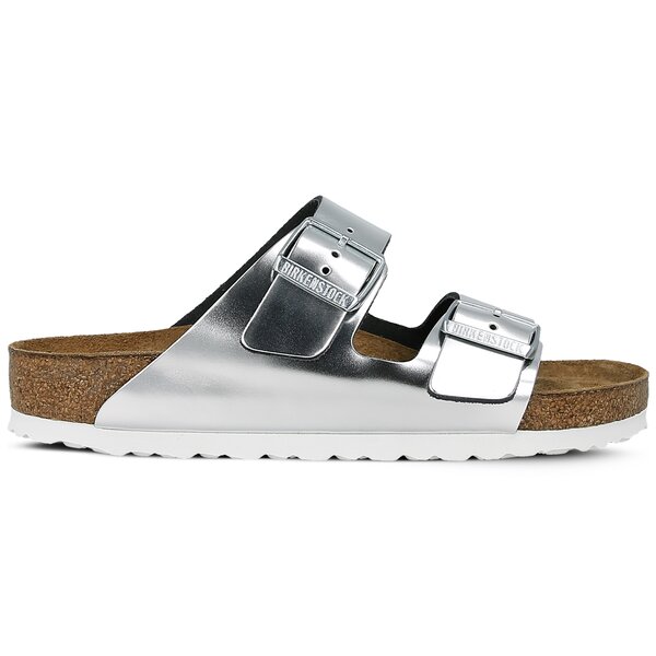 Damskie klapki BIRKENSTOCK ARIZONA SFB METALLICS 1005960 kolor srebrny