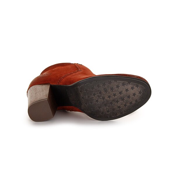 Damskie buty za kostkę TOMMY HILFIGER JADE 4 B  en56814888263 kolor bordowy