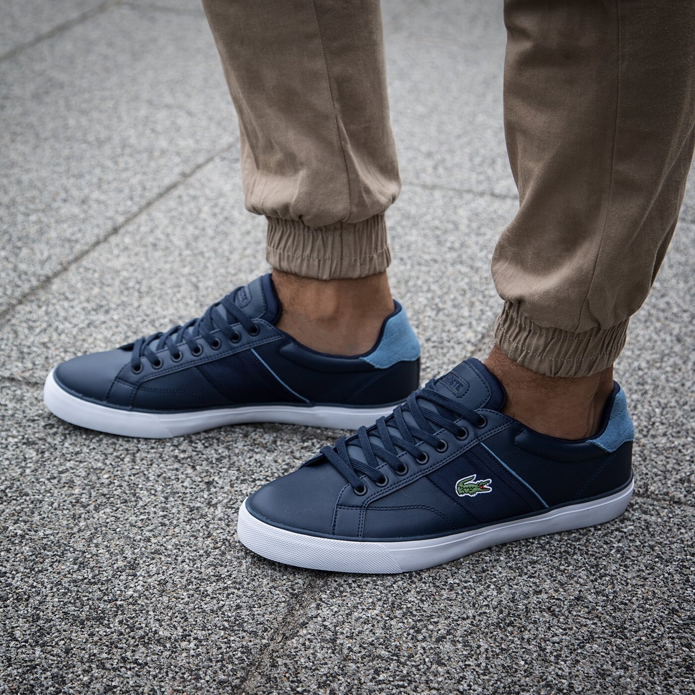 Męskie sneakersy (buty) LACOSTE FAIRLEAD 316 1 732spm0013003 kolor granatowy