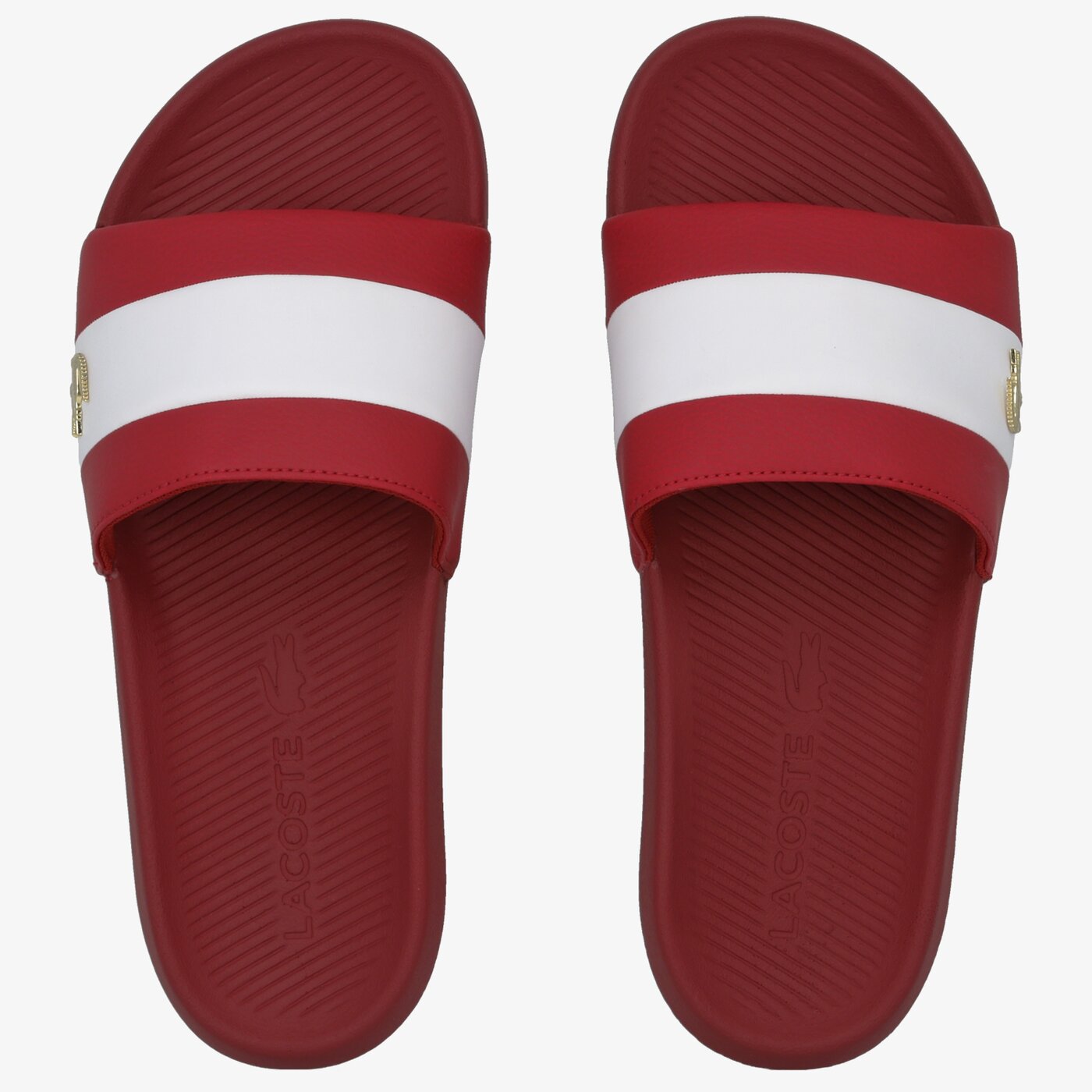 Męskie klapki LACOSTE CROCO SLIDE 120 3 US CMA 739cma006117k kolor czerwony