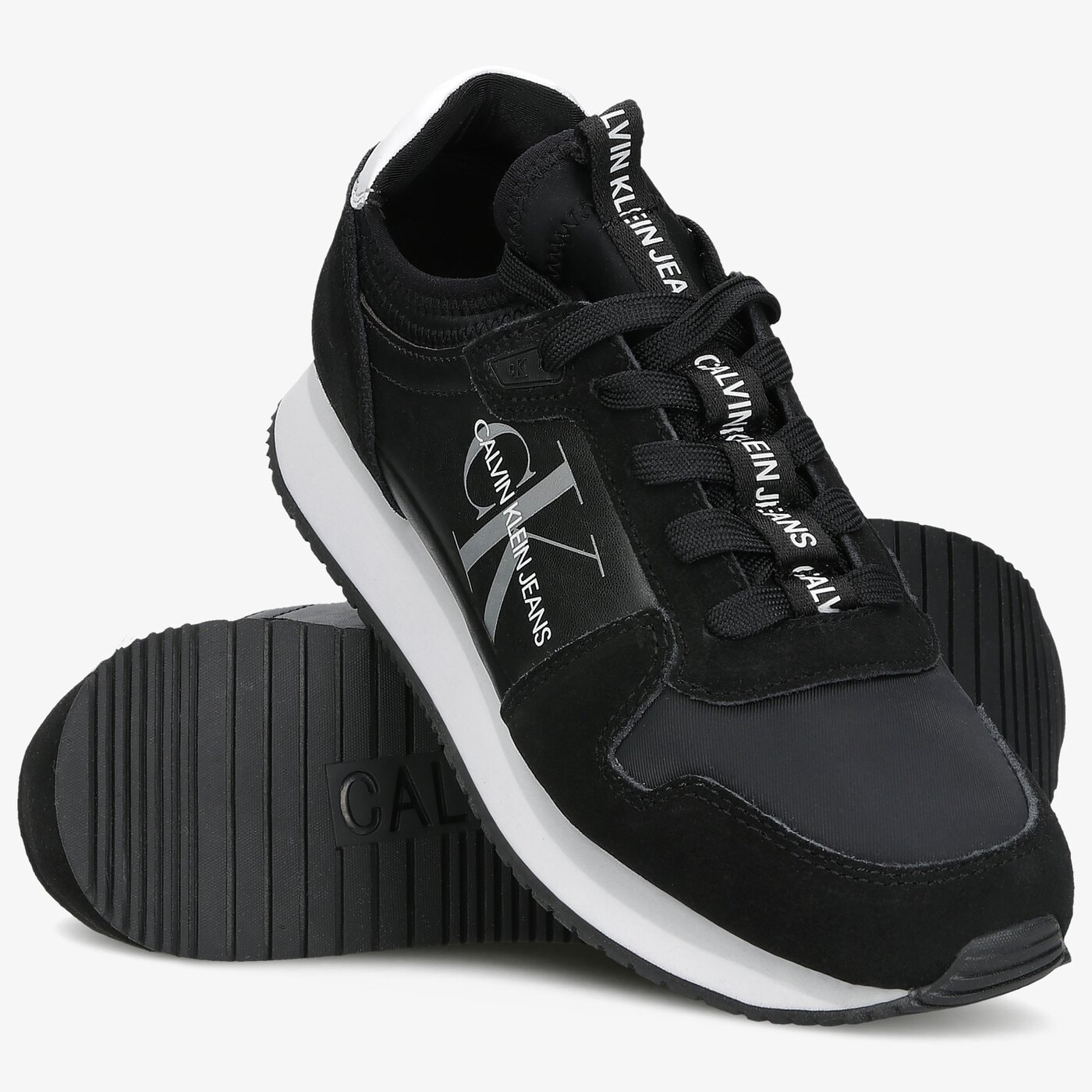 Damskie sneakersy (buty) CALVIN KLEIN RUNNER SOCK LACEUP NY-LTH yw0yw00075bds kolor czarny