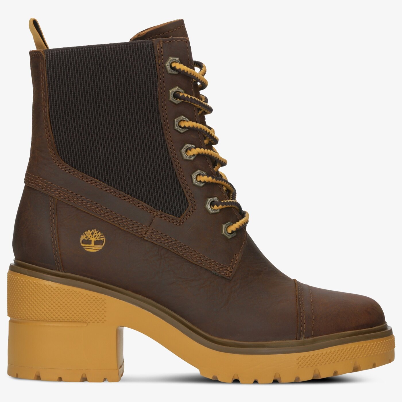 Damskie botki / sztyblety TIMBERLAND SILVER BLOSSOM MID BOOTIE tb0a21za2031 kolor brązowy