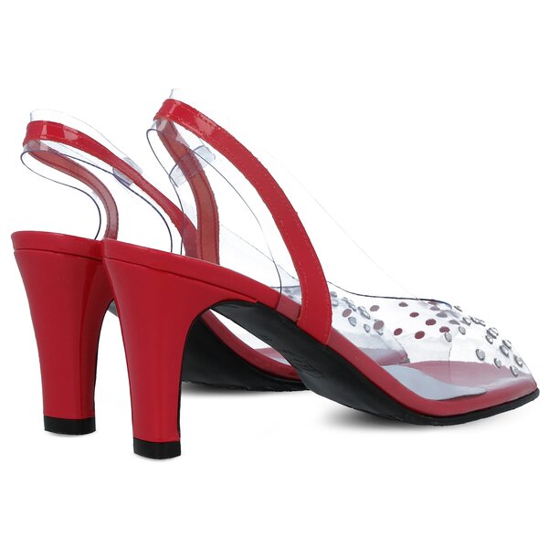 Damskie sandały SYMBIOSIS VICKY SANDALS  sywc218006 kolor czerwony