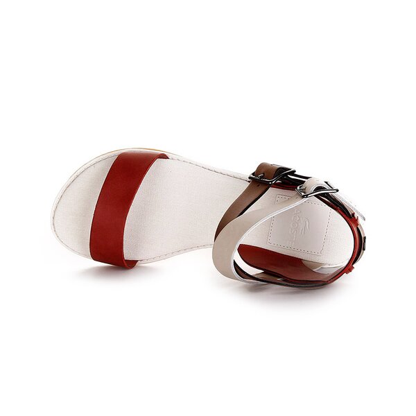 Damskie sandały LACOSTE ALMONT 725srw1114rb3 kolor czerwony