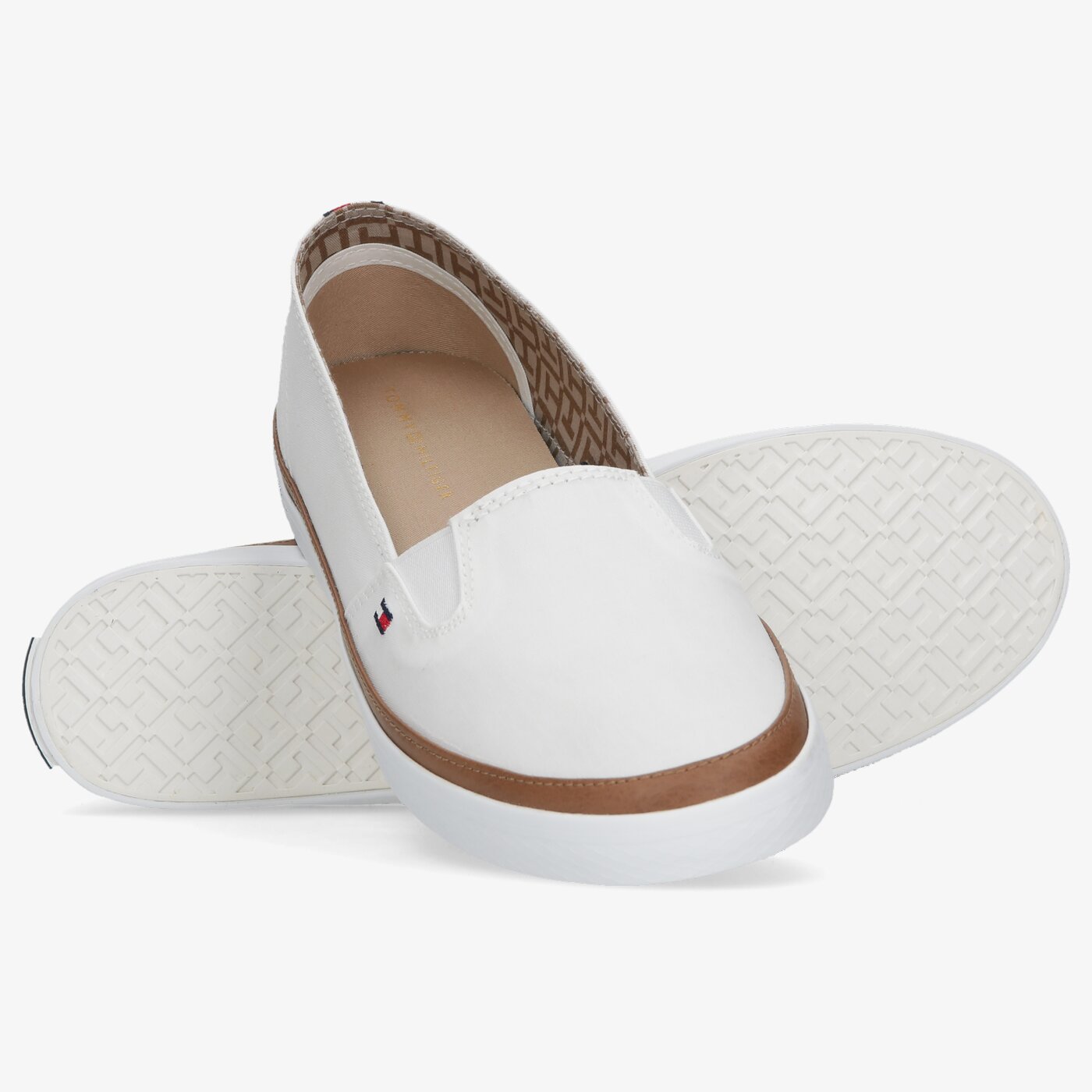 Damskie trampki TOMMY HILFIGER ICONIC KESHA SLIP ON fw0fw01656121 kolor biały