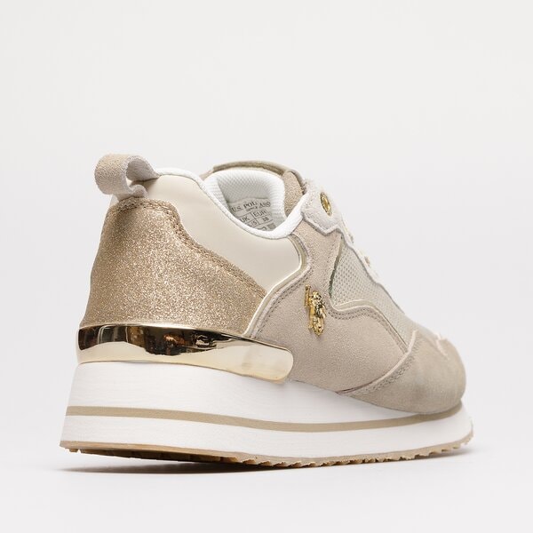 Damskie sneakersy (buty) U.S. POLO ASSN LAYLA layla001w/bei-gol02 kolor biały