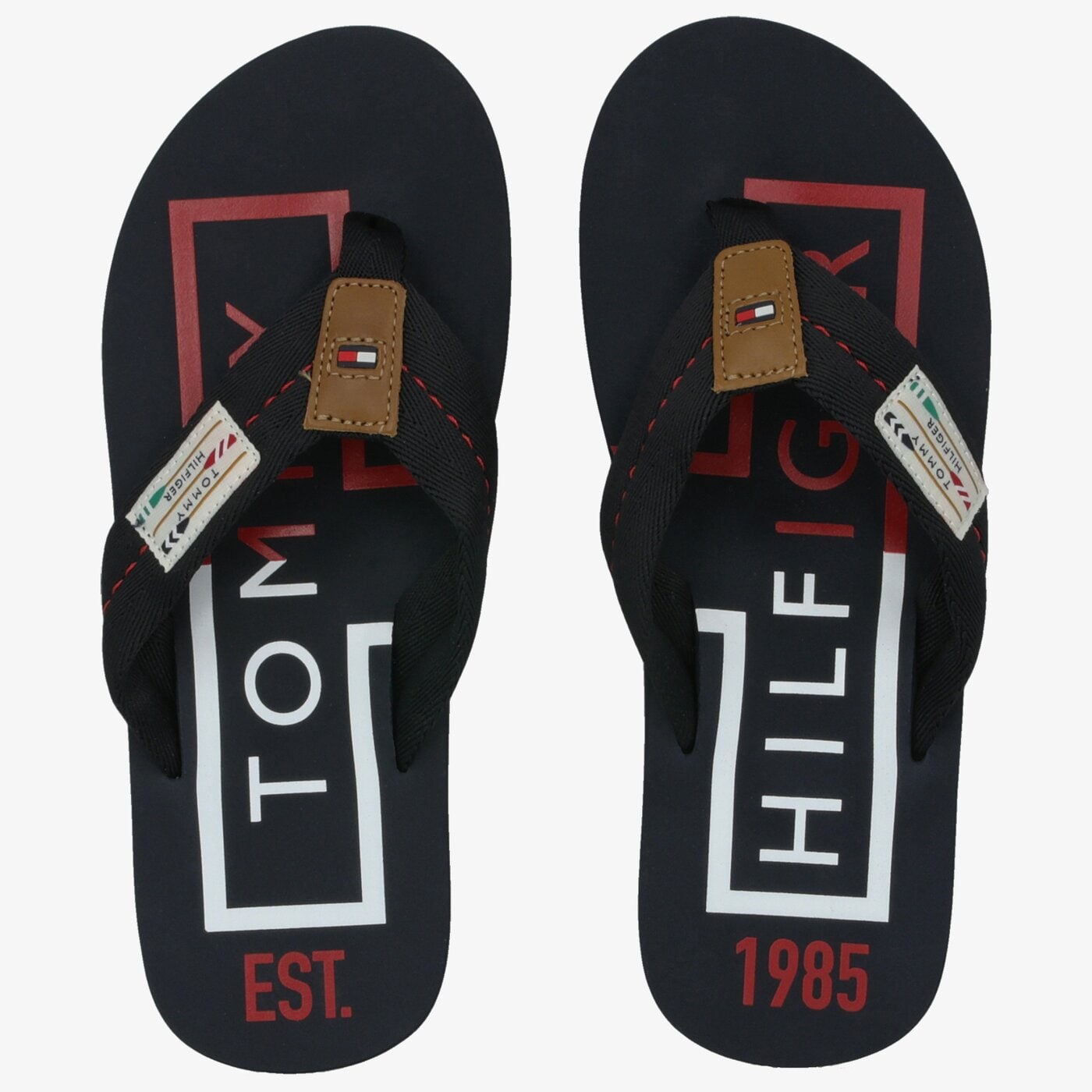 Męskie klapki TOMMY HILFIGER HILFIGER BADGE BEACH SANDAL fm0fm02706dw5 kolor granatowy