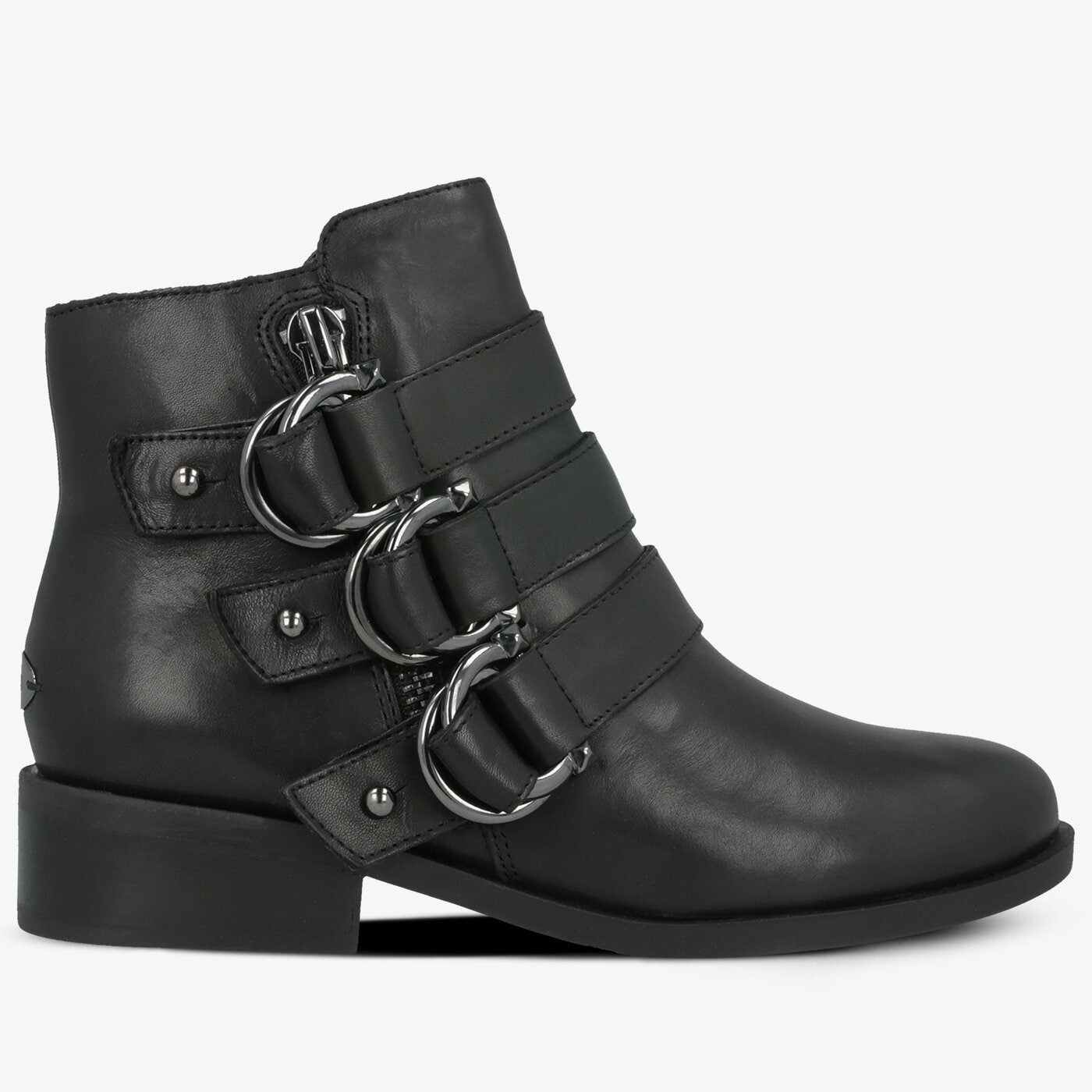 Damskie botki / sztyblety GUESS HULDIE fl8hullea10black kolor czarny