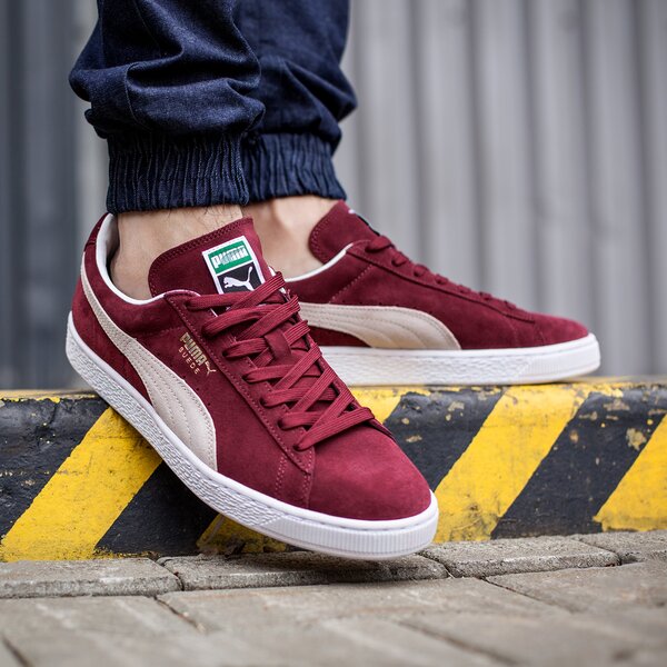 Męskie sneakersy (buty) PUMA SUEDE CLASSIC+ 35263475 kolor bordowy