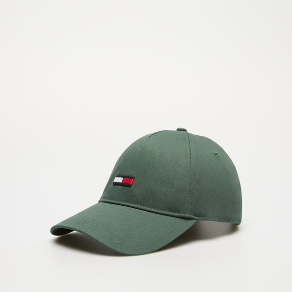 Damska czapka z daszkiem TOMMY HILFIGER CZAPKA TJM ELONGATED FLAG CAP am0am11692mbf kolor zielony