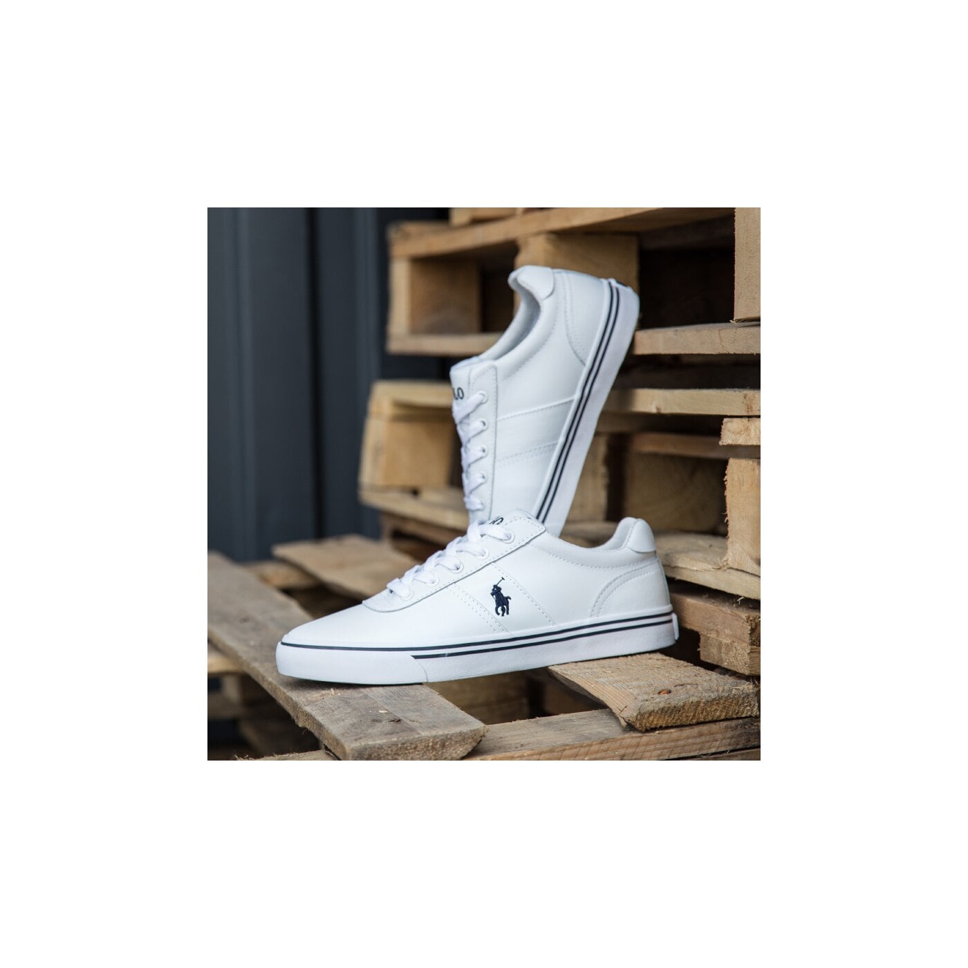 Męskie trampki POLO RL HANFORD WHITE LEATHER 816168180110 kolor biały
