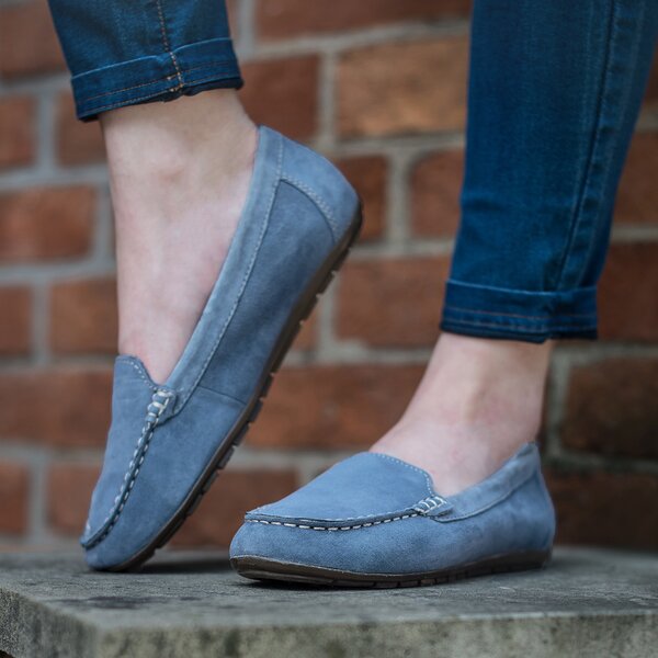 Damskie półbuty ROCKPORT DEMISAII PLAIN MOC v80220 kolor niebieski