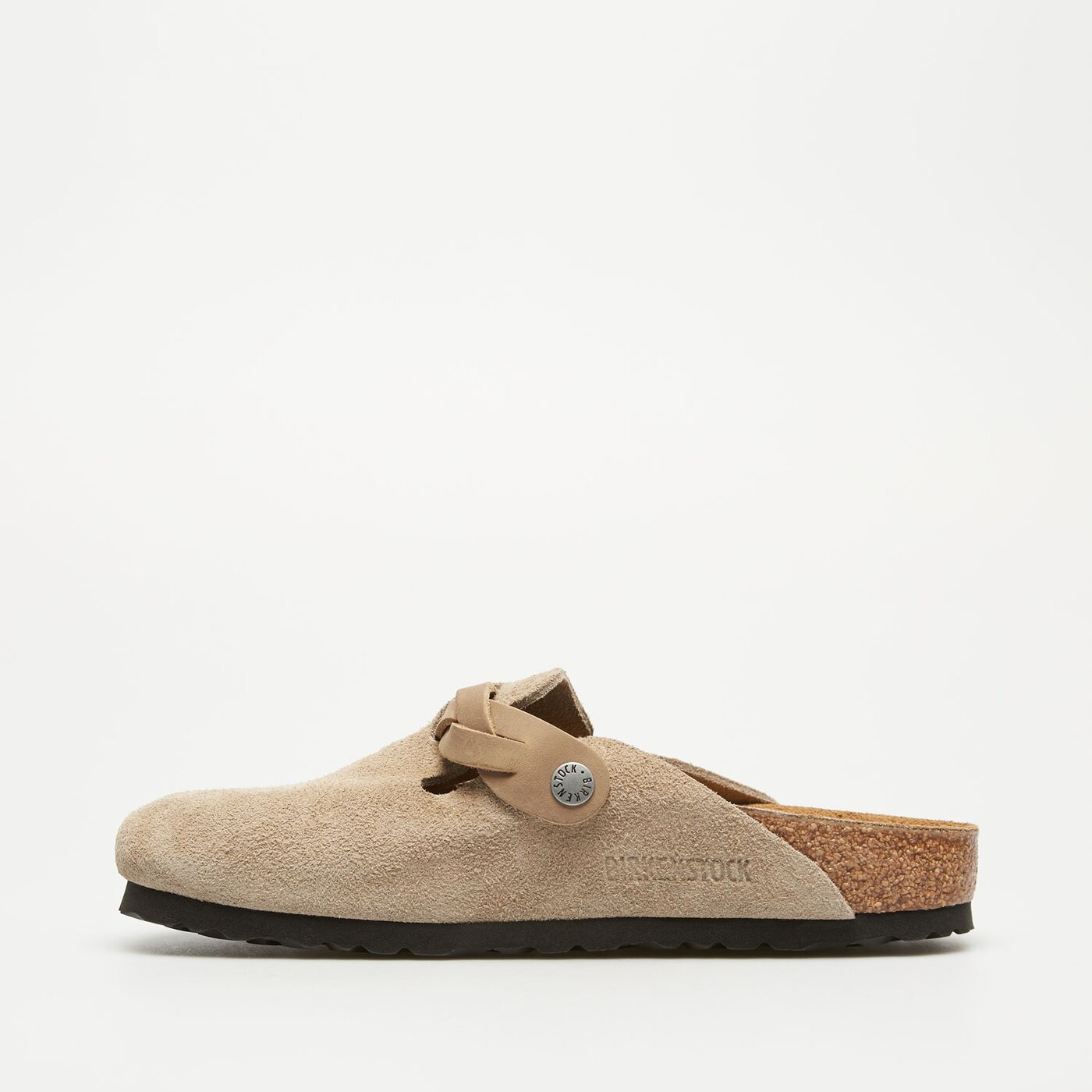Damskie klapki BIRKENSTOCK BOSTON LEVE BRAIDED TAUPE 1026694 kolor beżowy