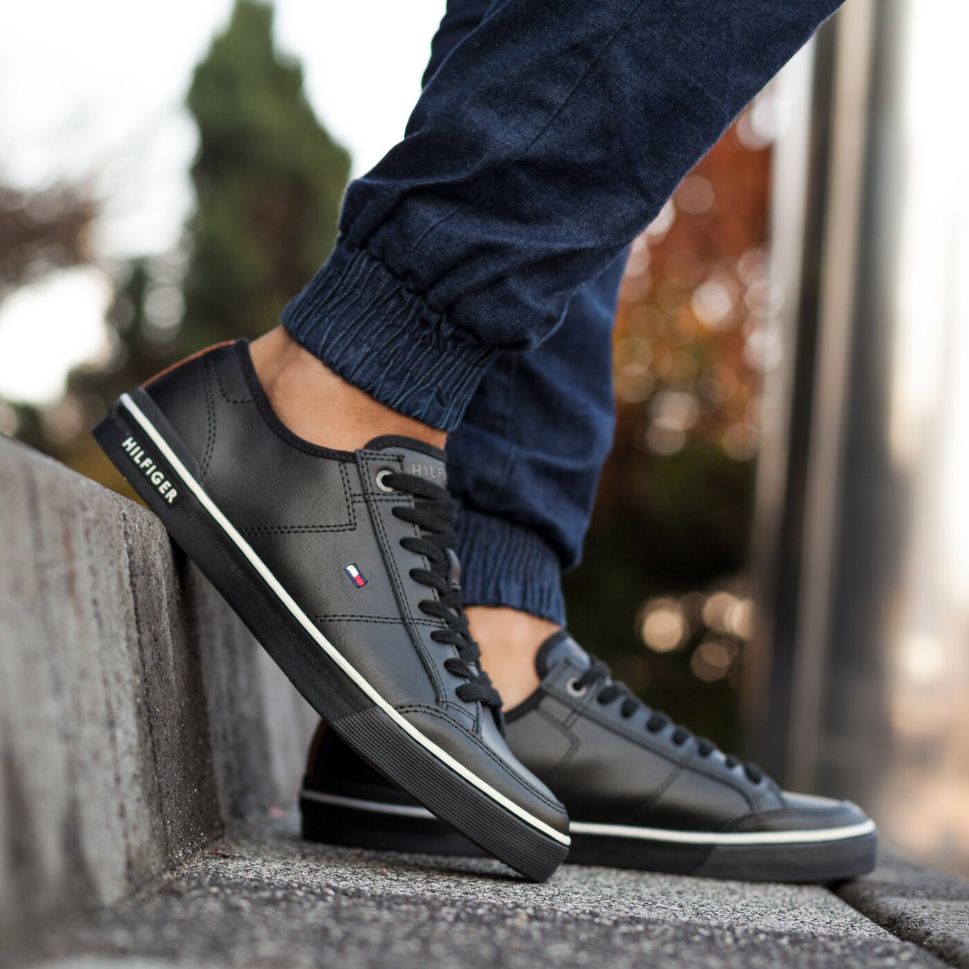 Męskie trampki TOMMY HILFIGER H2285ARRINGTON 2A fm56821580990 kolor czarny