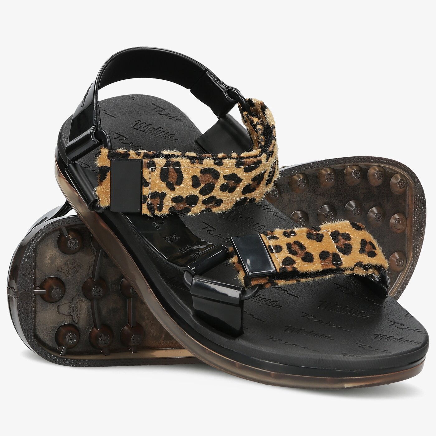 Damskie sandały MELISSA PRINT + RIDER AD. 3328151496 kolor czarny