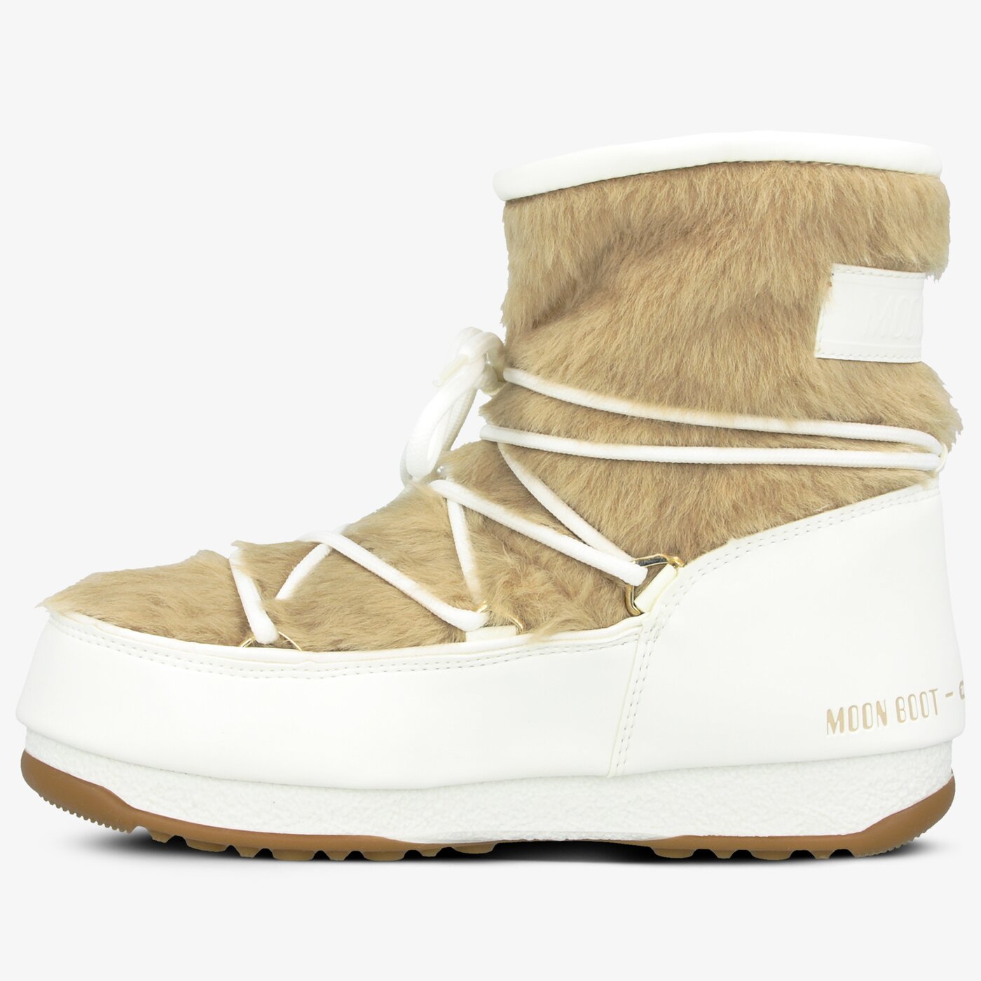 Damskie śniegowce MOON BOOT MONACO LOW FUR WP 3  #24009700002# kolor biały