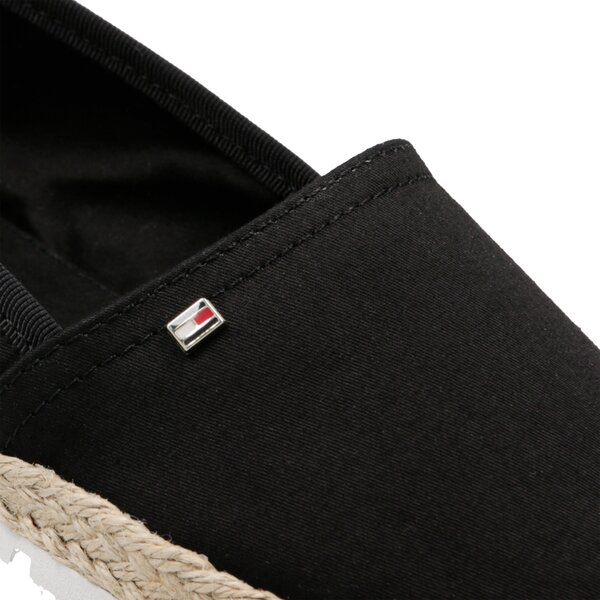 Damskie espadryle TOMMY HILFIGER INT LISAS 4D BASIC SPORTY FLAT ESPADRILLE fw0fw04041990 kolor czarny