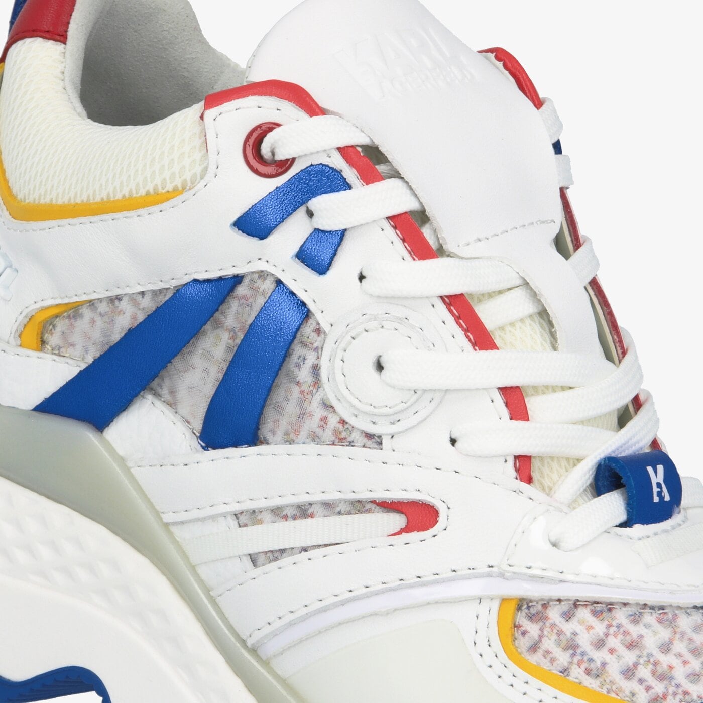 Damskie sneakersy (buty) KARL LAGERFELD AVENTUR DELTA LO MIX kl6163741m kolor biały