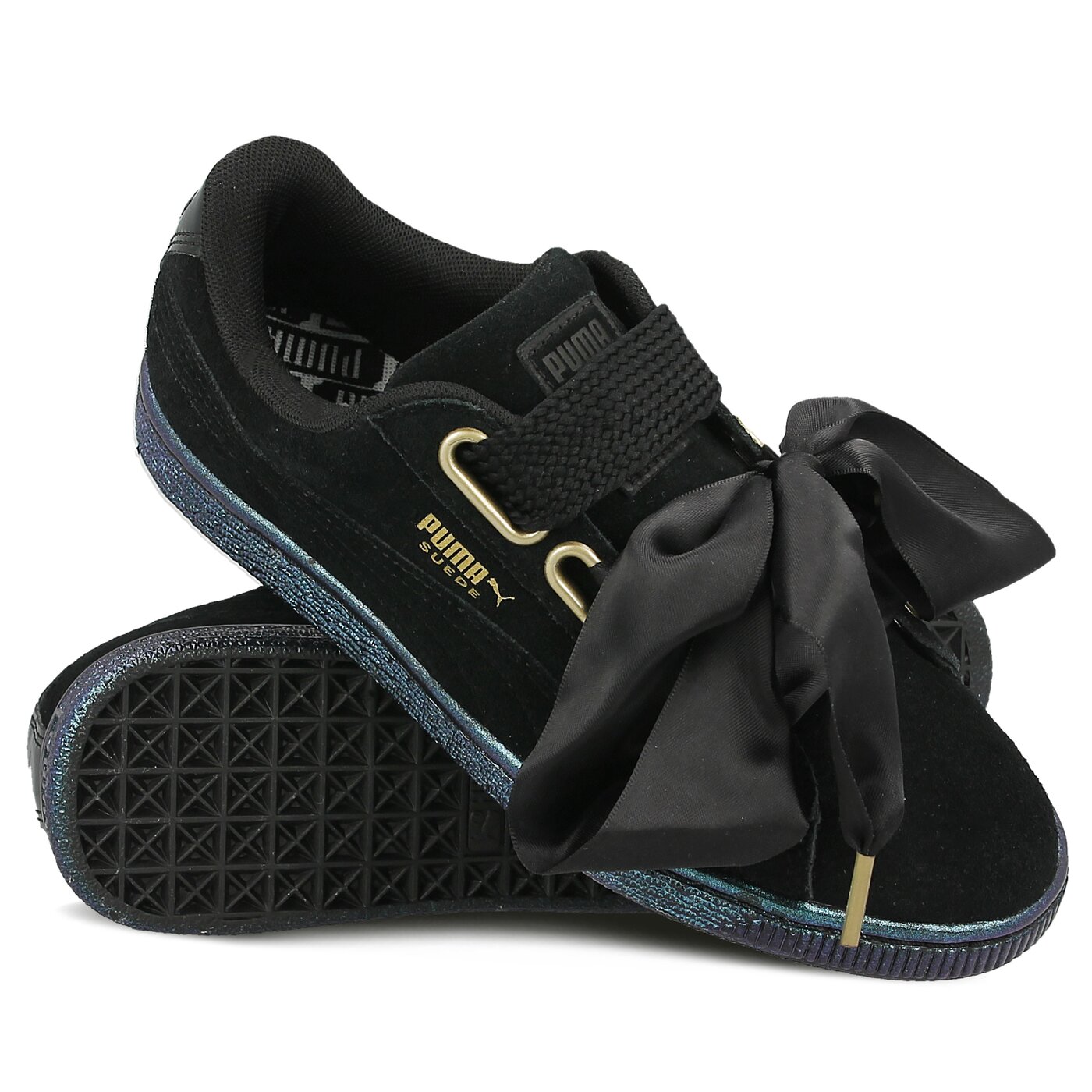 Damskie sneakersy (buty) PUMA SUEDE HEART SATIN 36271403 kolor czarny