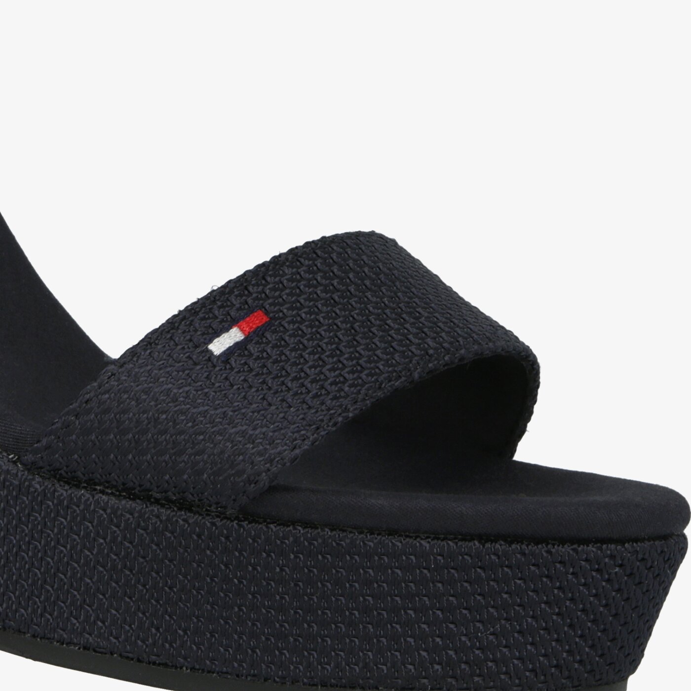 Damskie sandały TOMMY HILFIGER LUNA 29C MATERIAL MIX WEDGE SANDAL en0en00560403 kolor granatowy