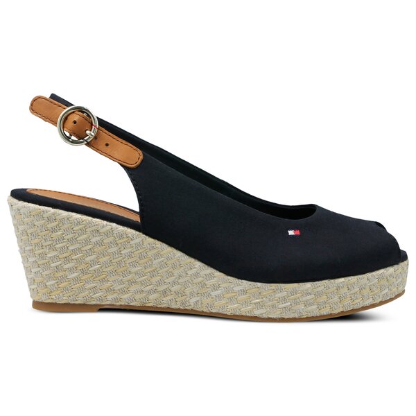 Damskie sandały TOMMY HILFIGER ICONIC ELBA BASIC SLING BACK fw0fw02788403 kolor granatowy