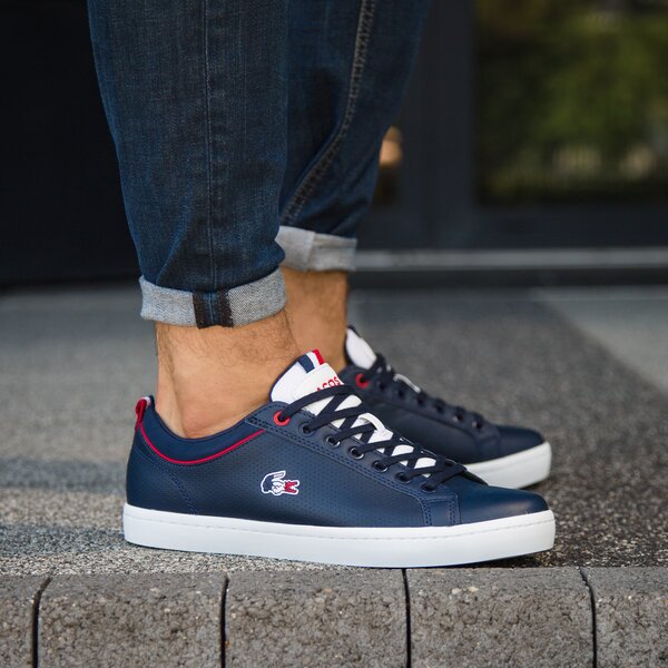 Męskie sneakersy (buty) LACOSTE STRAIGHTSET SP 317 2 734cam0064003 kolor granatowy