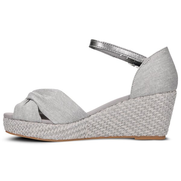 Damskie sandały TOMMY HILFIGER ELBA 43C1 ICONIC ELBA METALLIC CANVAS fw0fw04079018 kolor szary