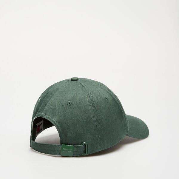 Damska czapka z daszkiem TOMMY HILFIGER CZAPKA TJM ELONGATED FLAG CAP am0am11692mbf kolor zielony