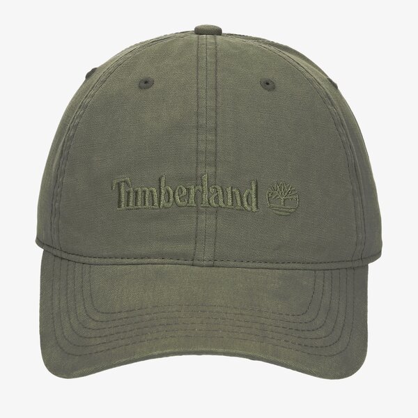 Damska czapka z daszkiem TIMBERLAND CZAPKA COTTON CANVAS BB CAP tb0a1f545901 kolor zielony