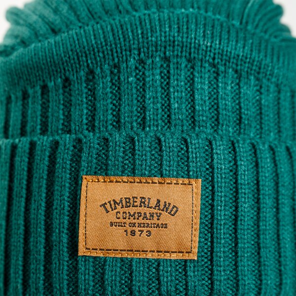 Męska czapka zimowa TIMBERLAND CZAPKA ZIMOWA RIBBED BEANIE tb0a1egwv351 kolor zielony