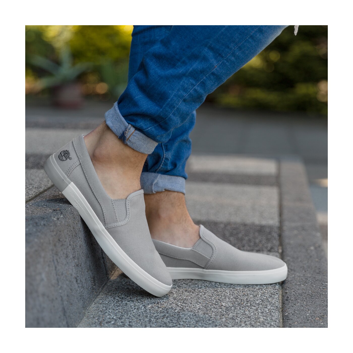 Męskie trampki TIMBERLAND NEWPORT BAY CANVAS PLAIN a1axx kolor szary