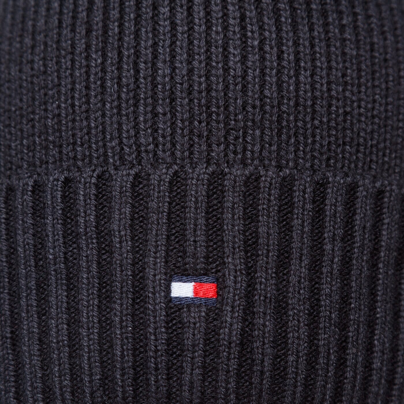Damska czapka zimowa TOMMY HILFIGER CZAPKA PIMA COTTON BEANIE am0am06573bds kolor czarny
