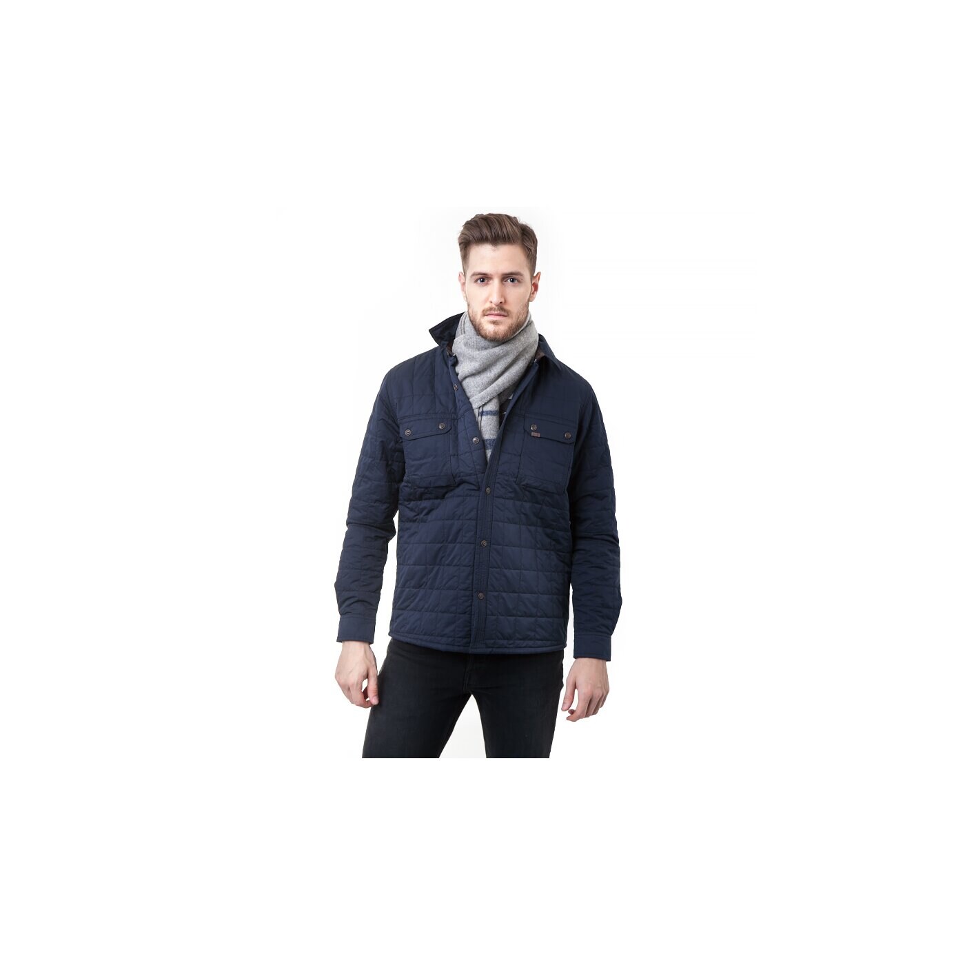 Męski szalik / rękawiczki TIMBERLAND SZALIK MENS BLANKET SCARF j1821052 kolor szary