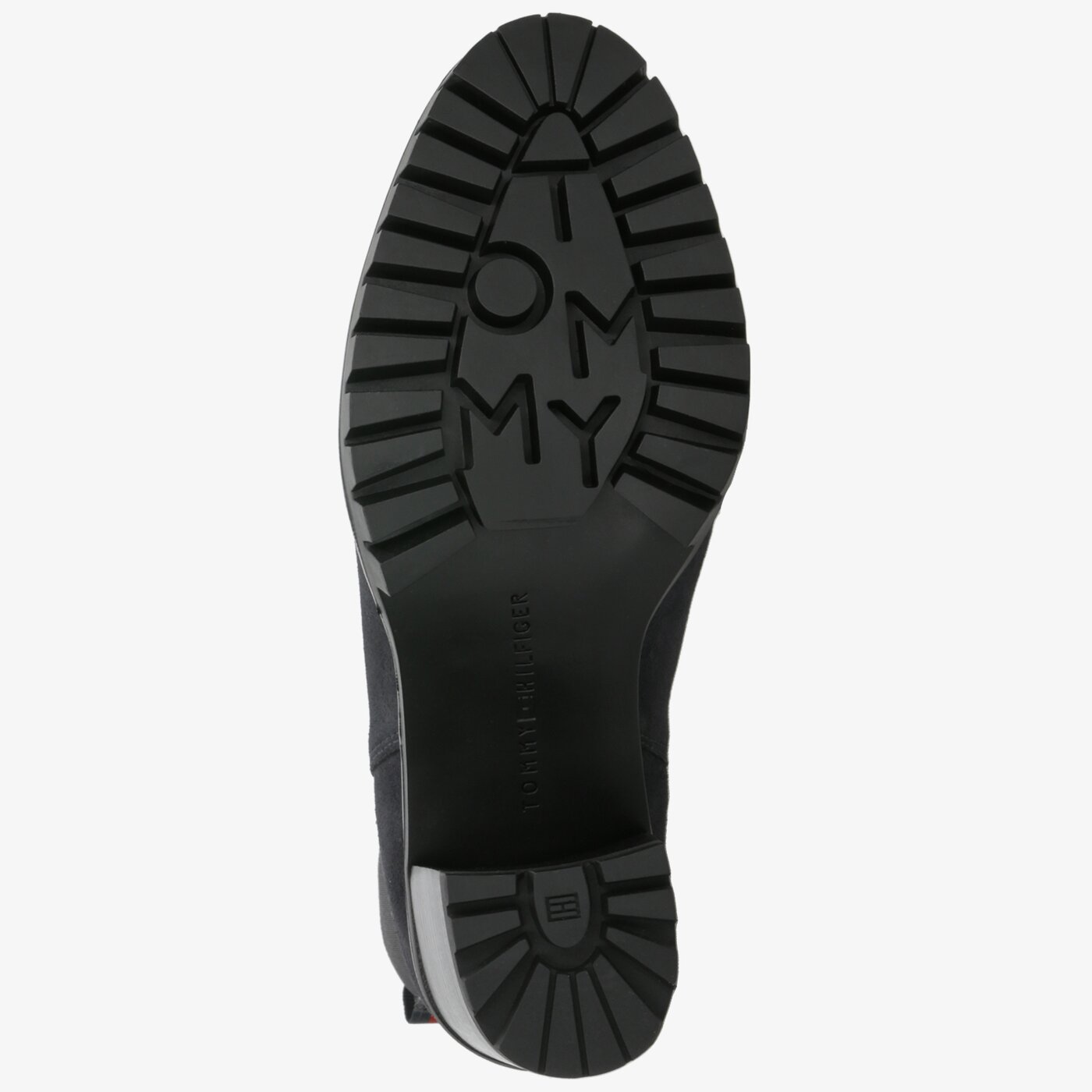 Damskie botki / sztyblety TOMMY HILFIGER SPORTY MID HEEL CHELSEA fw0fw04342022 kolor granatowy