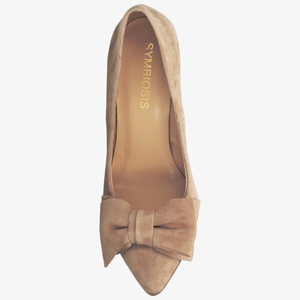 Damskie szpilki / czółenka SYMBIOSIS TAKE A BOW HIGH HEELS  sywc120004 kolor beżowy